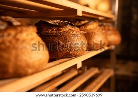 Baking bread in an artisanal bakery