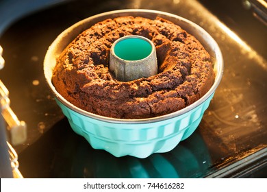 Baking The Bundt Cake In The Oven