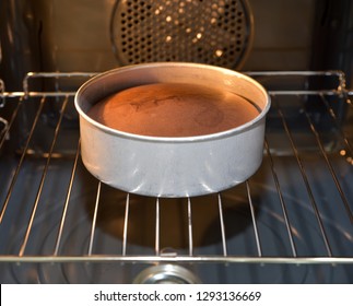 Baking cakes in the oven, homemade cake.