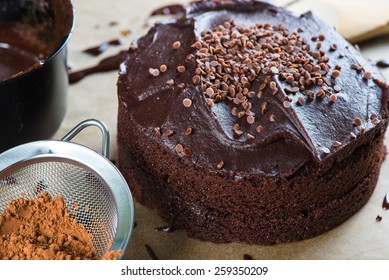 Baking And Decorating Chocolate Cake