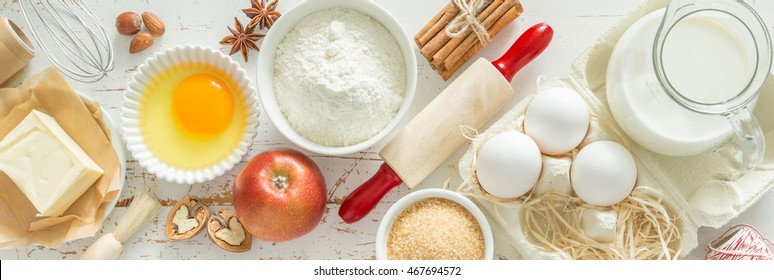 Baking ingredients background - Powered by Shutterstock