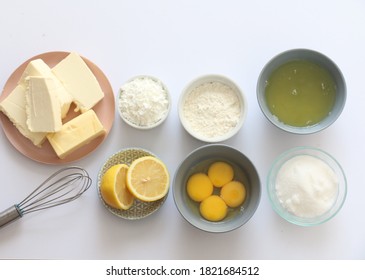 Baking Ingredients For Making Cheese Cake, Selective Focus