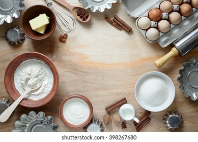 Baking Ingredients, Top View