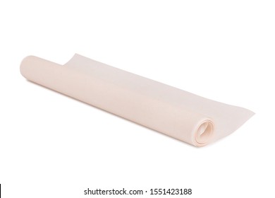 Baking Paper. Roll Of Baking Paper Isolate On A White Background. 