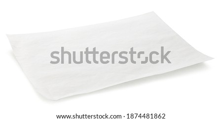 baking paper sheet isolated on white background, selective focus ストックフォト © 