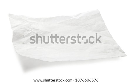 baking paper sheet isolated on white background, selective focus ストックフォト © 