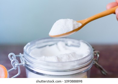 Baking Soda On  Wooden Table