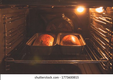 Baking Whole Wheat Bread In Oven.