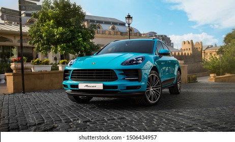 Baku, Azerbaijan / 03.02.2019 / Porsche Macan SUV Background