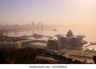 Baku. Azerbaijan. 05.22.2021. Foggy Morning Over The City.