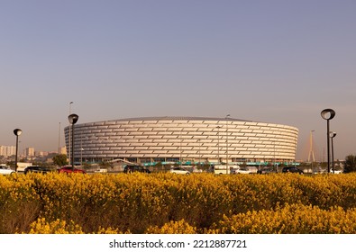 Baku. Azerbaijan. 05.22.2021. The New Olympic Stadium By The Lake.