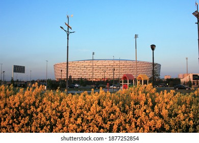 Baku. Azerbaijan. 05.27.2019 Year. Olympic Stadium. View From The Park.