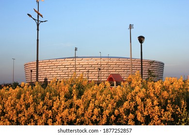 Baku. Azerbaijan. 05.27.2019 Year. Olympic Stadium. View From The Park.