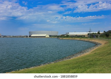 Baku. Azerbaijan. 06.08.2018. Olympic Stadium. View From The Park.