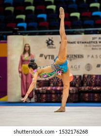 BAKU, AZERBAIJAN -16-22 SEPTEMBER, 2019: 37th FIG Rhythmic Gymnastics World Championships, Individual Apparatus Qualification, Arina Averina (RUS) Ball