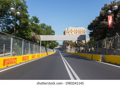 Baku - Azerbaijan: 31 May 2021. Streets of Baku during Formula 1 Azerbaijan Grand Prix 2021.