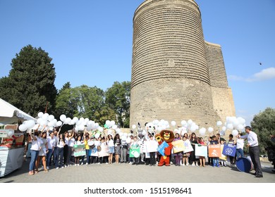 BAKU, AZERBAIJAN -9.26.2019 The Event Was Dedicated To The Global Week On The Global Climate Strike And International Climate Action Summit .March On Sustainable Development Goals . Stand Together Now