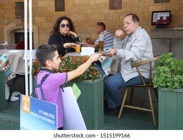 BAKU, AZERBAIJAN -9.26.2019 The Event Was Dedicated To The Global Week On The Global Climate Strike And International Climate Action Summit .March On Sustainable Development Goals . Stand Together Now