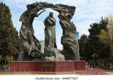 BAKU, AZERBAIJAN - APRIL 25, 2017: Sculpture Of Huseyn Javid By Omar Eldarov. Huseyn Javid Was Prominent Azerbaijani Poet And Playwright Of The Early 20th Century.