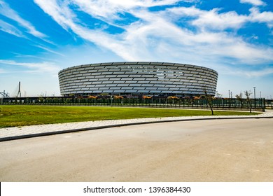 BAKU, AZERBAIJAN - May 8 2019: Baku National Stadium.