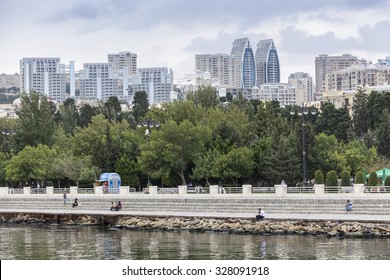 Baku, Azerbaijan, September 16, 2015: City view of the capital of Azerbaijan, Baku, in Azerbaijan. - Shutterstock ID 328091918