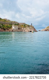 Balaklava Bay, Ukraine. Landscape With Sea Rock Shore.