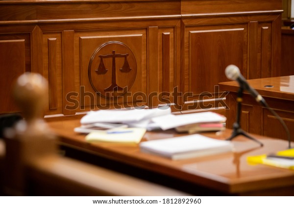 Balance sign in court\
room