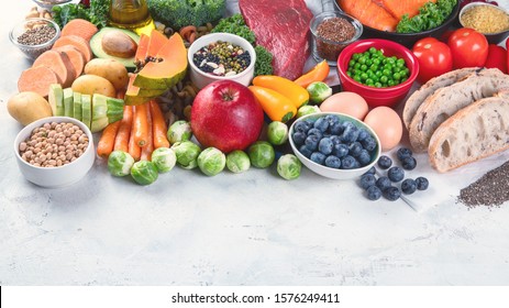 Balanced Diet Food Background Healthy Food Stock Photo (Edit Now ...