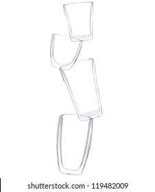 balanced empty cups