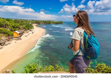 Balangan Beach On Bali, Indonesia In A Sunny Day