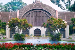 Balboa Park Botanical Building And Pond, Balboa Park San Diego California