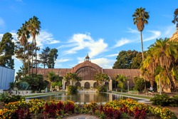 Бальбоа парк Ботаническое здание и пруд Сан-Диего, Калифорния США
