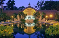 Balboa Park Botanical Building And Pond San Diego, California