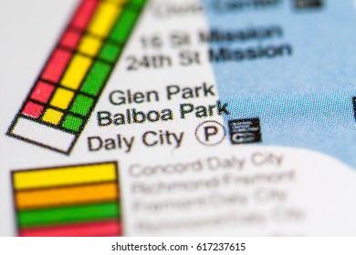 Balboa Park Station. San Francisco Metro Map.