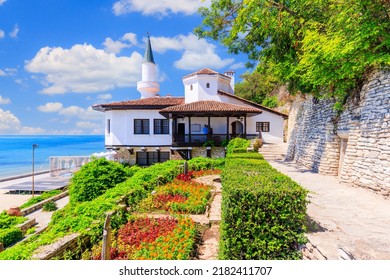 Balchik Palace, Bulgaria. Summer Residence Of The Queen Marie Of Romania At Bulgarian Black Sea Coastline.