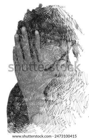 Similar – Thoughtful Man Hand