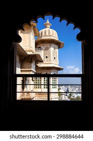 Balcony In City Palace Museum Of Udaipur, Rajasthan, India