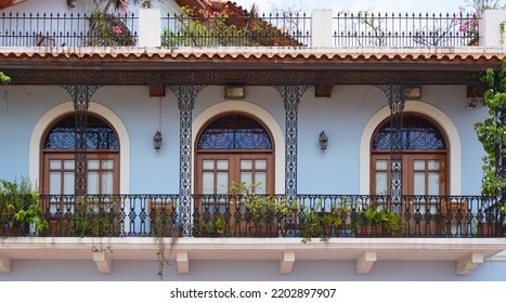 Balcony Of A Colonial House, Casco Viejo, Panama City, Panama, Central America