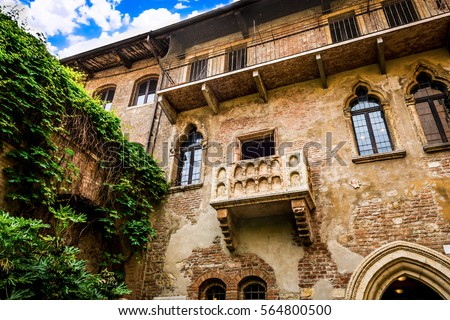 balcony of Juliet's house in Verona, Italy