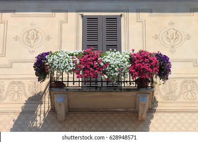 Balcony With Many Flower Pots