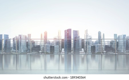 Balcony With Modern City View