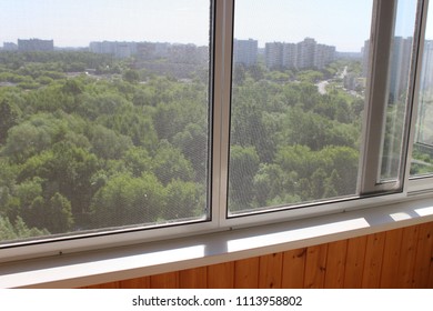 Balcony With Sliding Mosquito Net