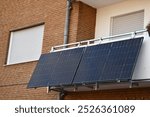 Balcony solar power plant at a house