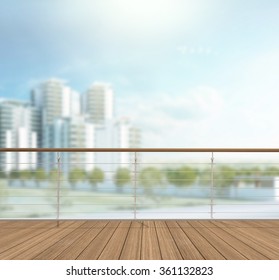 Balcony And Terrace Of The Blur Exterior Background