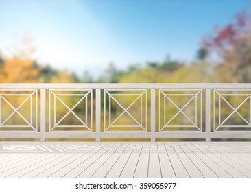 Balcony And Terrace Of The Blur Nature Background