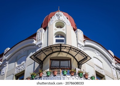 Balcony Of Townhouse On Knyaz Boris I Street In Old Town Of Varna City, Bulgaria