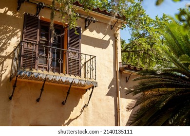 Balcony Of A Tuscan Villa Style House