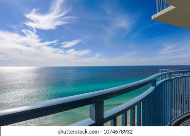 Balcony View Of Panama City Beach Ocean And Sky