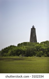 Bald Head Island Lighthouse On Bald Head Island, North Carolina.