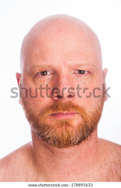 Bald Man Red Beard Serious Expression Stock Photo 178895633 | Shutterstock